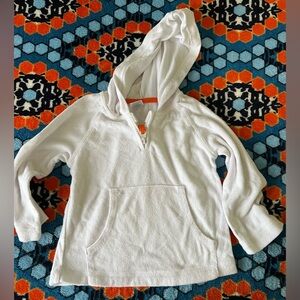 Carters Swim cover up sweater shirt  white soft terry